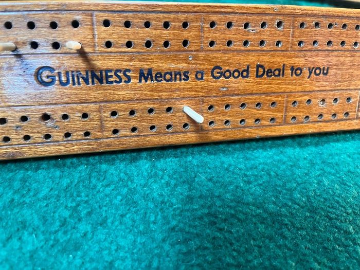 Guinness Cribbage Board 1960s