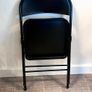 18 x Black metal folding chairs Image 3