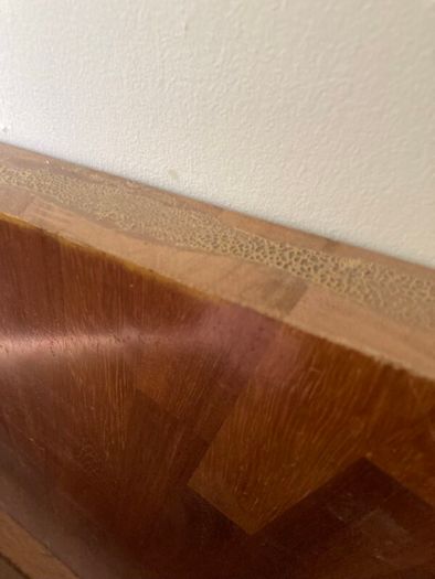 Solid wood worktop section