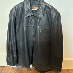 Mens Leather Jacket Black XXL