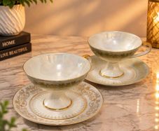 Vintage set of teacup and saucers
