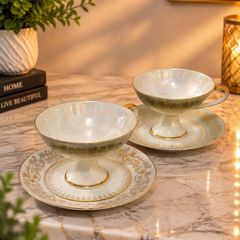 Vintage set of teacup and saucers