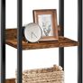 Bookshelf, 5-Tier Bookcase, Standing Book Shelf for Small Space, Storage Shelf Organizer, for Living Room, Bedroom, Study, Balcony, Rustic Brown and Black Image 2