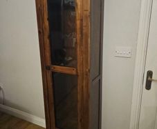 Solid Wood Display Cabinet with Light