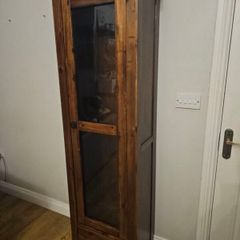 Solid Wood Display Cabinet with Light