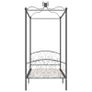 Canopy Bed Frame Grey Metal 90x200 cm Image 3
