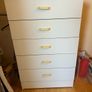 White storage unit.  set of 5 drawers Image 2