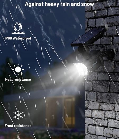 Solar Security Light Outdoor, Solar Motion Sensor Lights IP66 Waterproof, Solar Powered Wall Lights with Dummy Camera for Garden Fence Garage Pathway (FREE POSTAGE)