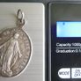 Antique Religious Large Sterling Silver Pendant. Saint Virgin Mary. Miraculous Medal. 9,8g Image 8