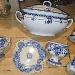 Job Lot of Decorative Blue Themed Ceramic Items