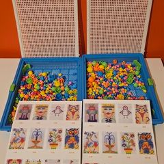 Mushroom Nails Pegboard Early Learning Toy for Sorting Toy Boys and Girls  2 sets