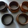 Wooden Napkin Ring holders-set Of 5 Vintage With Storage Box Image 8