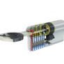 Tesa Assa Abloy 30 x 70 mm,  High Security Cylinder TX80 Double Clutch Long Cam Key Nickel-Plated Image 2
