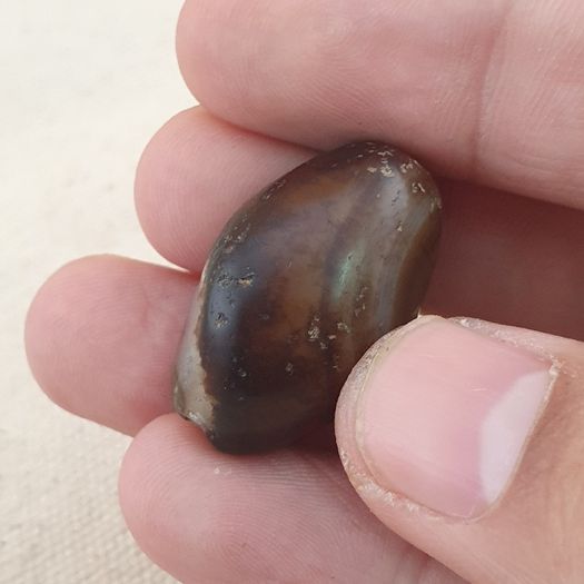 Antique Style Vintage Crystalize Eyes Suliemani Agate Bead Amulet