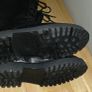 Black Leather Biker Boots Size 5 Image 4