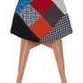 Prism Patchwork Scandinavian Chair  Multi-Colour Chenille Natural Beech 47x50x82cm Image 5