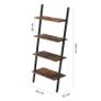 New 4 or 5 Tier Ladder Shelf Unit Bookcase Wall Rack - FREE P&P Image 5
