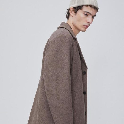 H&M Wool-blend coat - Dark beige