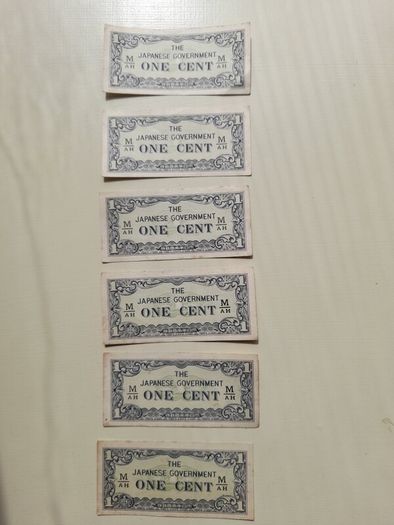 7 1942 WWII  Japanese  Oppucation  Notes .Malaysia