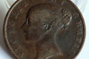 1846 Halfpenny Victoria scarce Copper