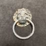 Rare  Antique Metal Architectural Lion Head Door Knocker Image 2