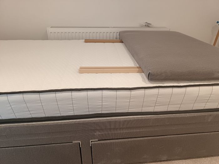 Single bed and mattress