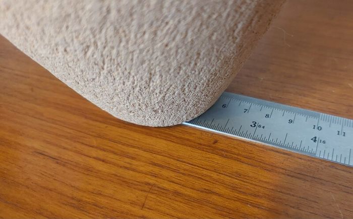 Fabulous Tall Hand-Built Studio Pottery Vase in a Textured Stoneware Clay with an Organic Asymmetric Shape, Hand Made, A Piece of Sculptural Art, But Unknown Maker
