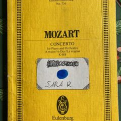 Mozart concerto for piano Eulenburg