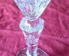 9 Inches Tall Cut Crystal Candle Holder