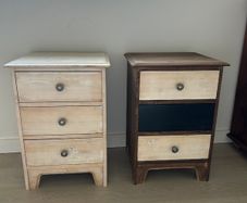 Solid wood bedside lockers - free