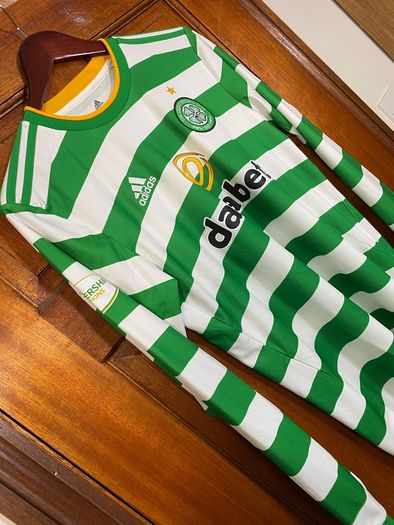 Celtic 2020/2021 Long Sleeve Home Football Shirt Soccer Jersey Size Small