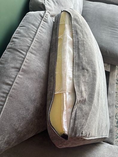 Grey Corner Sofa with Footstool (Harvey Norman Fantasia)