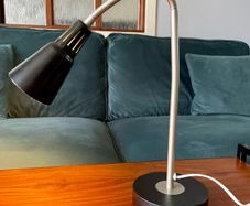 Vintage Ikea Kvart Hagberg Desk Table Lamp Black Gooseneck