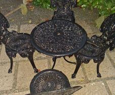 patio garden cast iron set