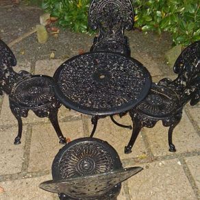patio garden cast iron set