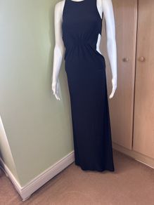 Apricot black maxi dress