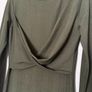 River Island Olive Green Ribbed Midi Dress XS/S Image 5