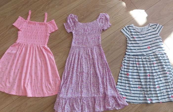 Three girls dresses - 7-8, 8-9 years