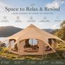 5m Canvas Bell Tent Luxury Glamping Tent with Stove Jack, 8 Mesh Windows & Year-Round Camping Shelter Image 2
