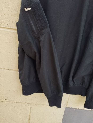 Bershka polyester black bomber jacket