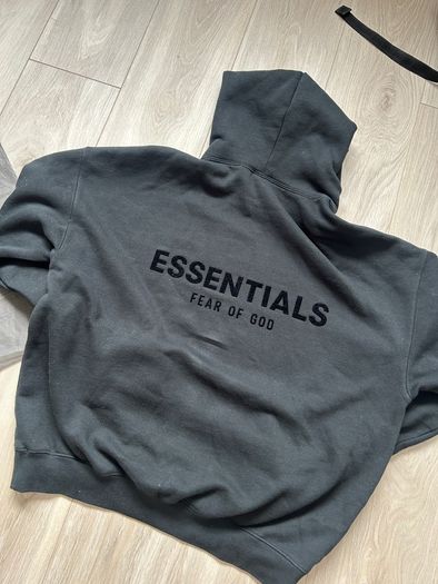 Essentials fear of god black hoodie