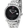 Chrono Diamond 10610B schwarz-35 mm Women's Watch Metal Strap Silver, LIMITED EDITION Image 2
