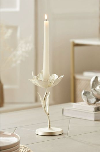 Silver Flower Candlestick