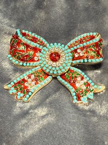 Beautiful Enamelled and Diamante Brooch