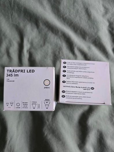 Pair Of Ikea Tradfri Gu10 Smart Led Bulbs (345 Im / 2700k /zigbee)