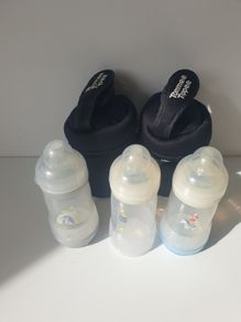 free mam bottles and 2x insulated holders