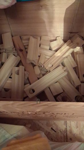 wooden marble run