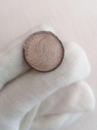 1758 United Kingdom Silver Shilling Coin