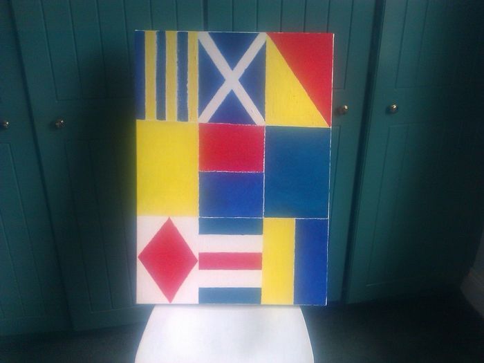 Oil on Canvas. "Nautical Flags".