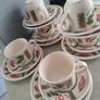 Retro Biltons Made in UK Chili & Radish 18 Piece Tea Set 6 Cups 6 Saucers 6 Side Plates . Image 9